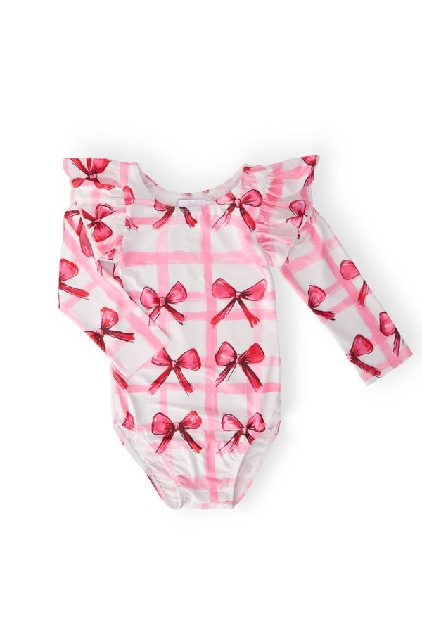 bow-la-la-l-s-flutter-sleeve-leotard Mila & Rose - Sophia's StyleFlutter Leotard L/S-1